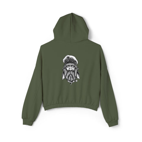Olde Soul Pirate Jack Cropped Hoodie — Women's Cinched Hem