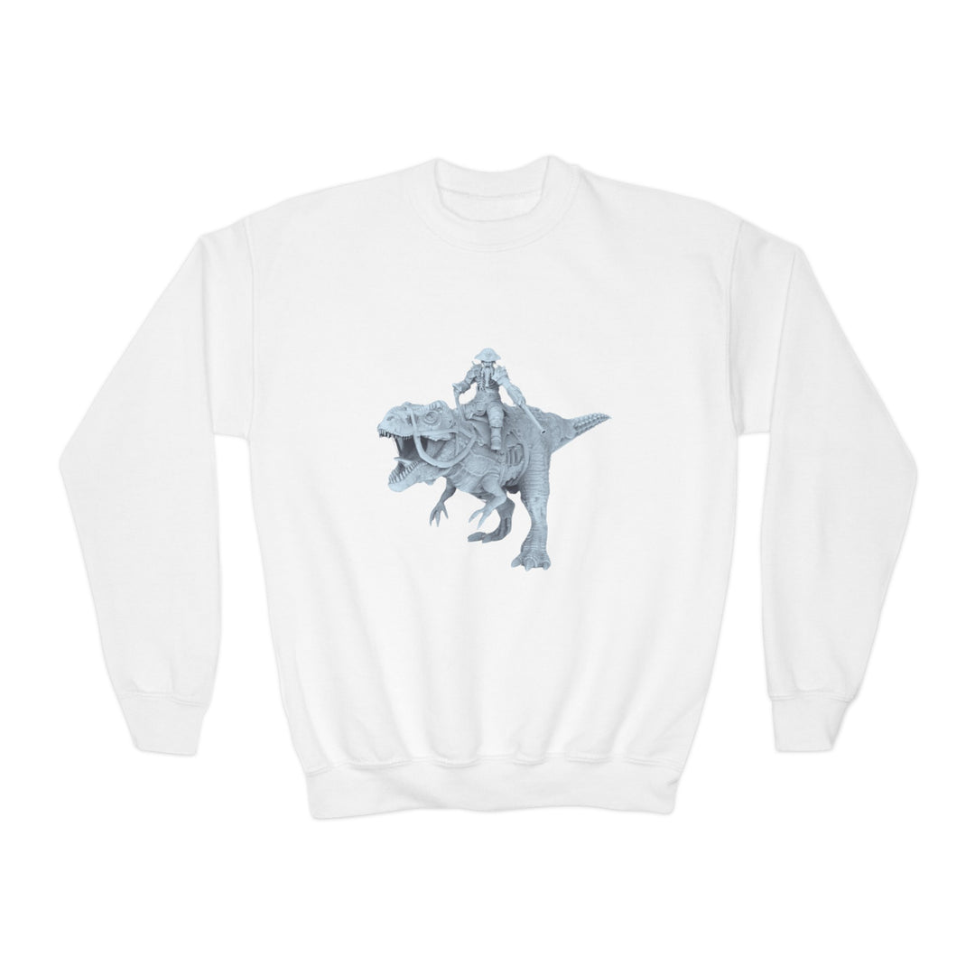 PIRATE RIDES A T-REX KIDS SWEATSHIRT