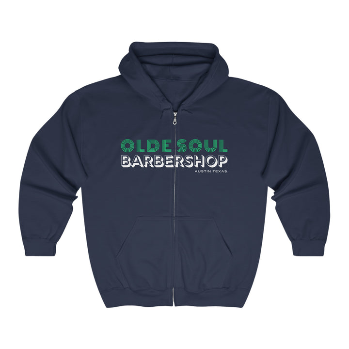 Olde Soul Barbershop Barber Full Zip Hooded Sweatshirt