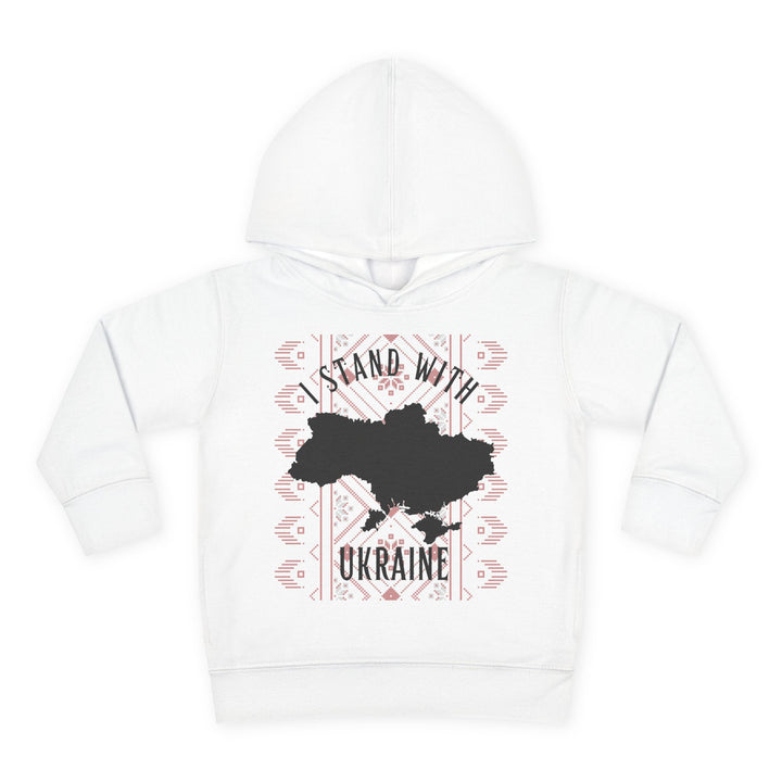 'I STAND WITH UKRAINE' WITH VISHIVANKA Toddler Pullover Fleece Hoodie