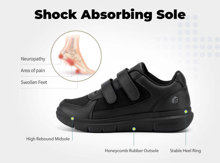 FitVille Men's EasyTop Duo Strap Diabetic Shoes V3 by FitVille