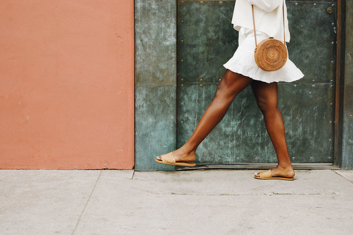 Women's Woven Sandal in Honey by Mohinders