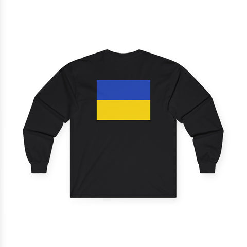 Victory is  Blue & Yellow Cotton Long Sleeve Tee