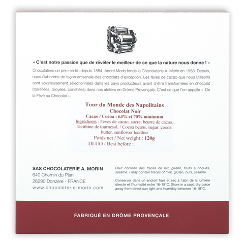 A. Morin Dark Chocolate Tasting Box (27 pieces) by Bar & Cocoa