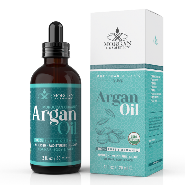 Organic Argan Oil For Hair, Skin and Body 4 oz / 120 ml by Morgan Cosmetics