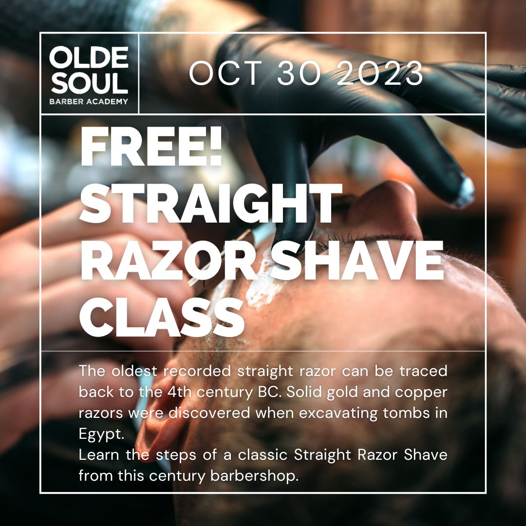CLASSIC STRAIGHT RAZOR SHAVE CLASS - OCTOBER 30