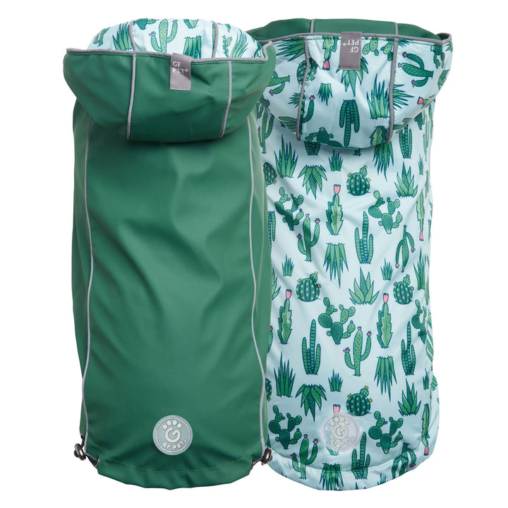 Reversible Elasto-Fit Raincoat - Green/Green by GF Pet