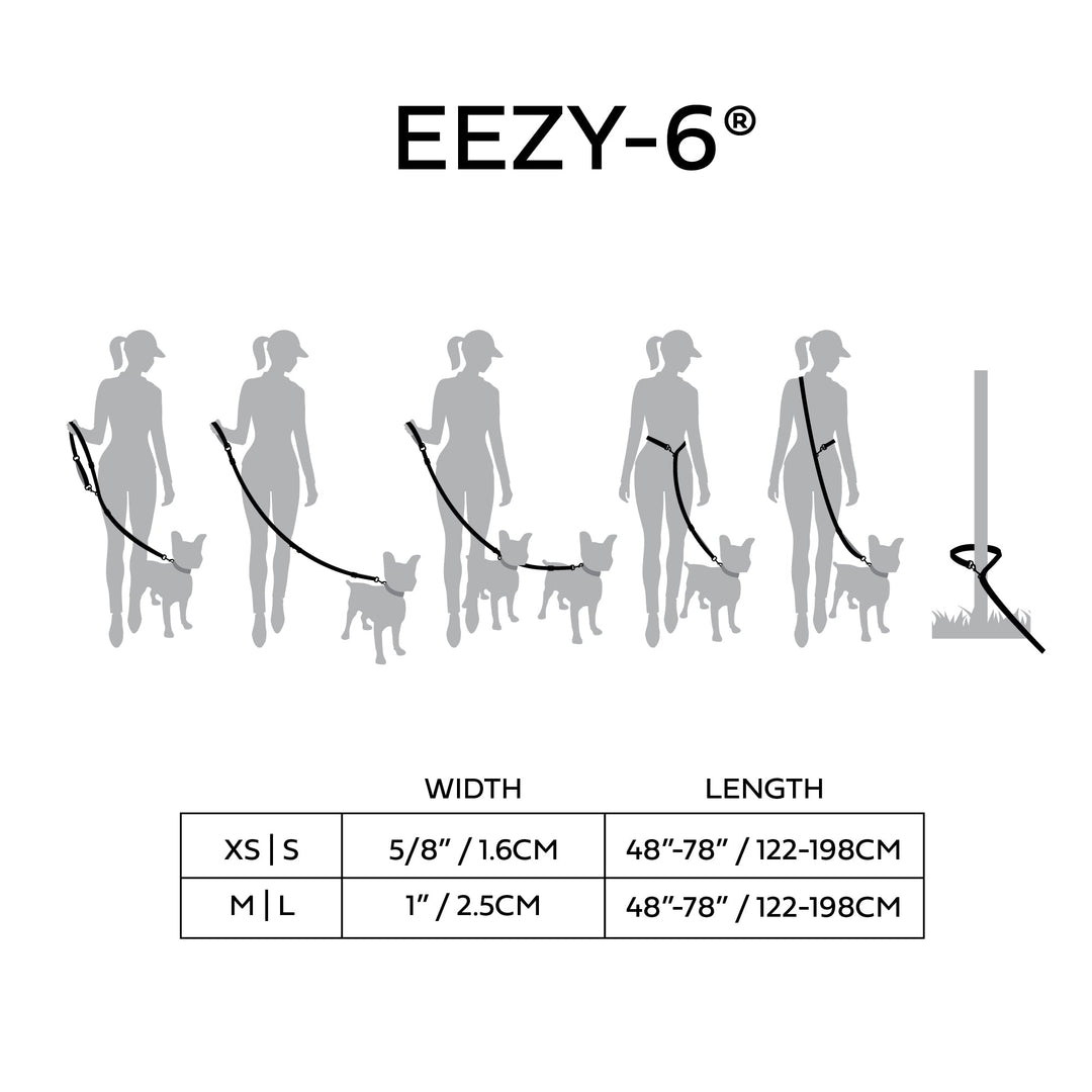 Reflective Leash - EEZY-6 - Black by GF Pet