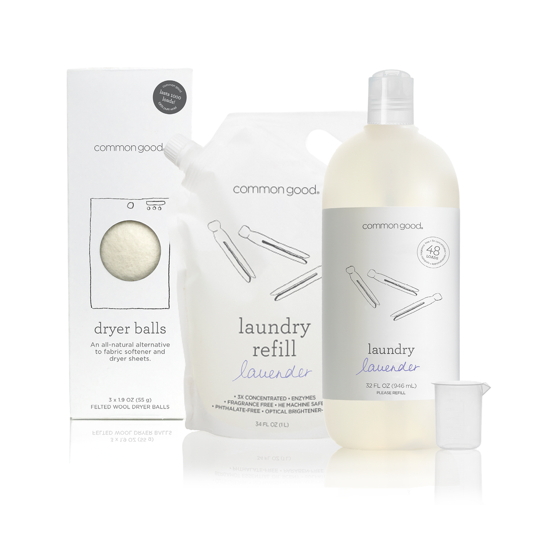 Laundry Plastic Bottle Set by Common Good