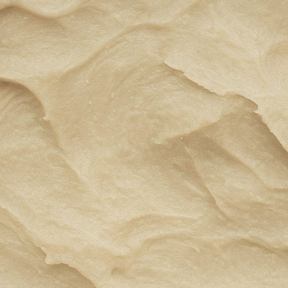 Close-up of beige frosting texture