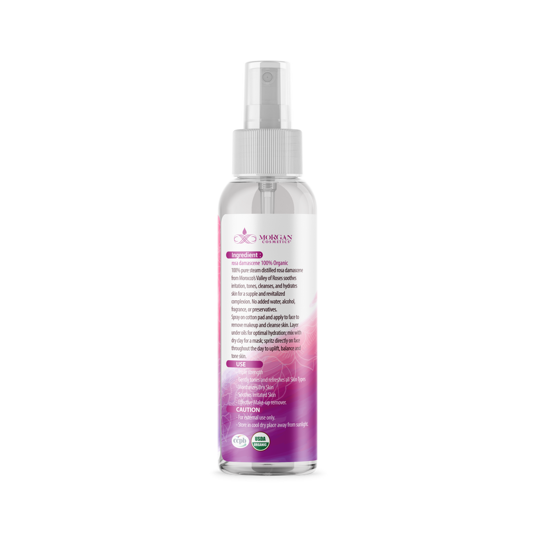 Pure Moroccan Rose Water 4 oz by Morgan Cosmetics