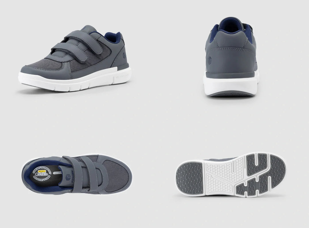 FitVille Men's EasyTop Duo Strap Diabetic Shoes V3 by FitVille