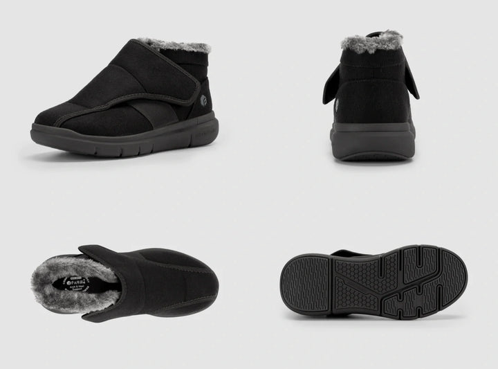 FitVille Men's EasyTop Diabetic Winter Boots V1 by FitVille