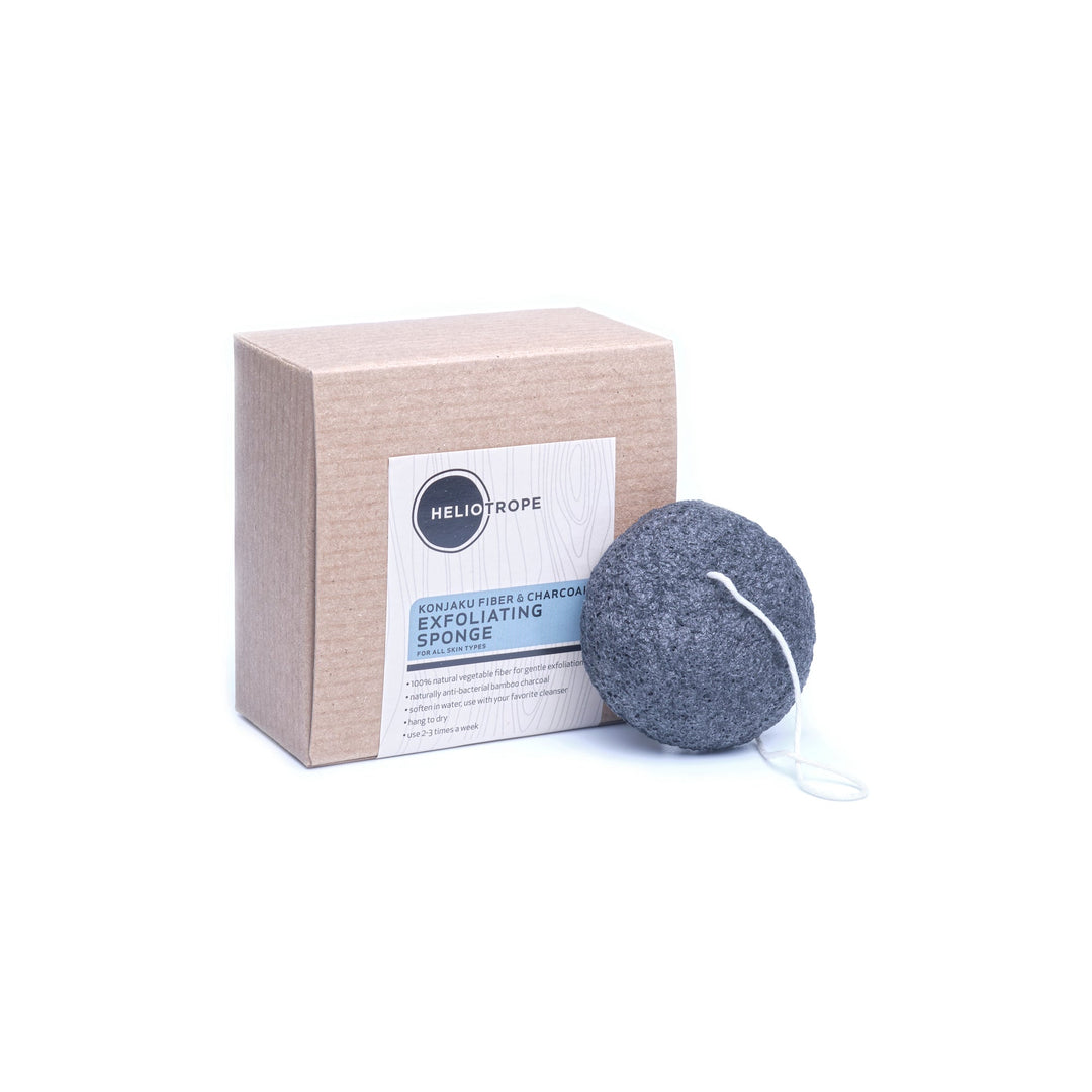 Konjaku Fiber & Charcoal Exfoliating Sponge by Heliotrope San Francisco