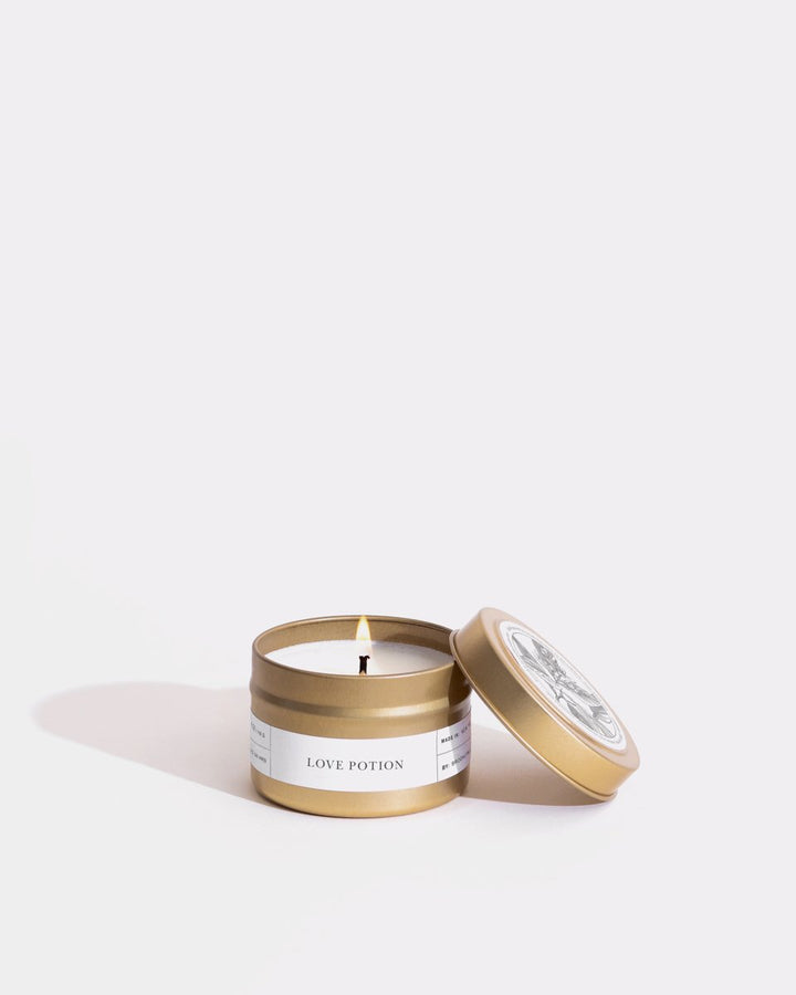 Love Potion Gold Travel Candle by Brooklyn Candle Studio