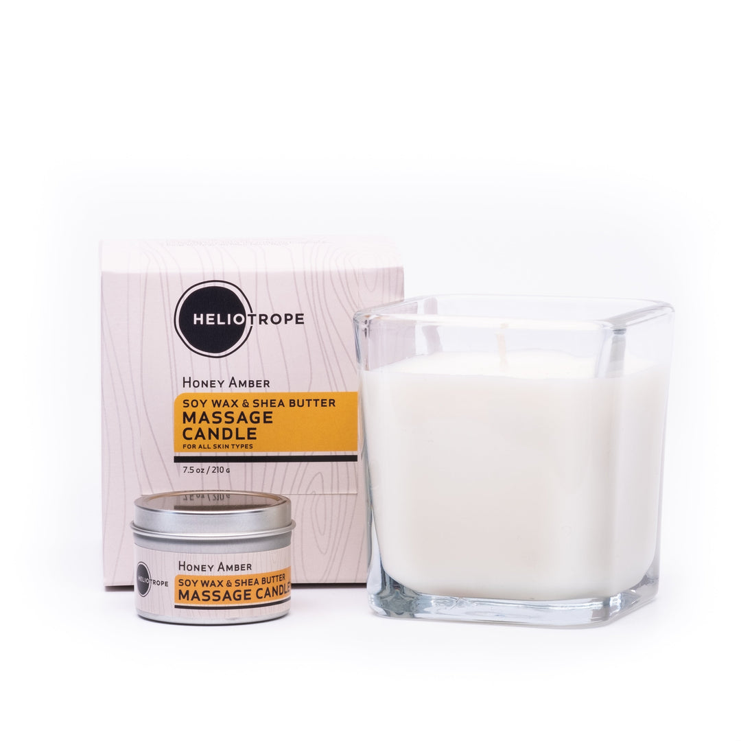 Soy Wax & Shea Butter Massage Candles - now in 3 sizes! by Heliotrope San Francisco