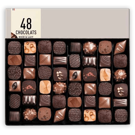 Michel Cluizel 48-Piece Chocolate Bon Bons Gift Box (Mixed) by Bar & Cocoa