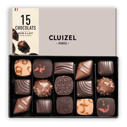 Michel Cluizel 15-Piece Chocolate Bon Bons Gift Box Mixed by Bar & Cocoa