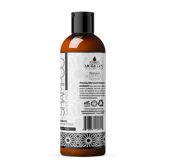 Argan Sulfate Free Shampoo Lavender 16 oz by Morgan Cosmetics