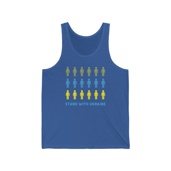 'STAND WITH UKRAINE' WITH BLOCKS Unisex Jersey Tank