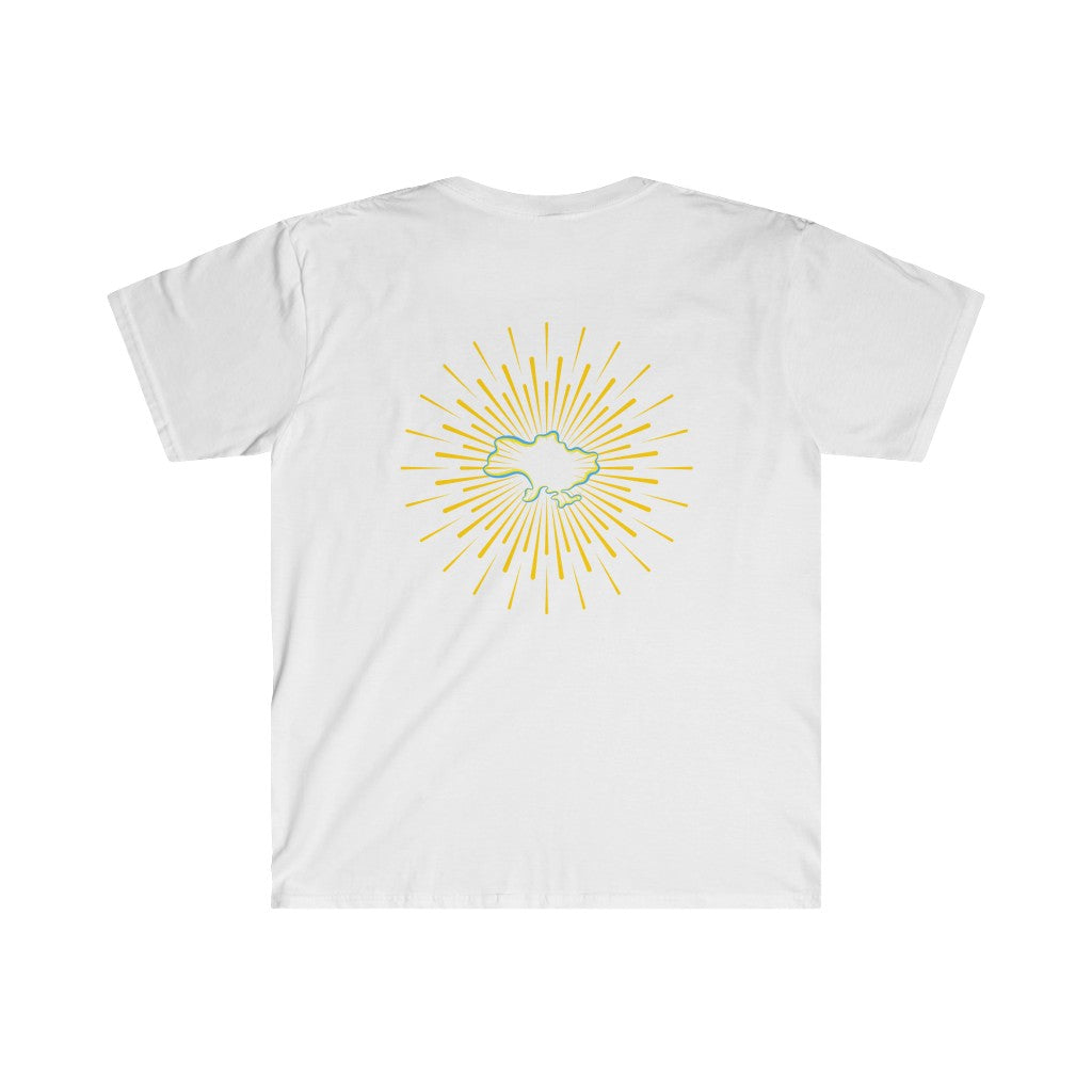 'I Stand With Ukraine' With Map Unisex Softstyle T-Shirt