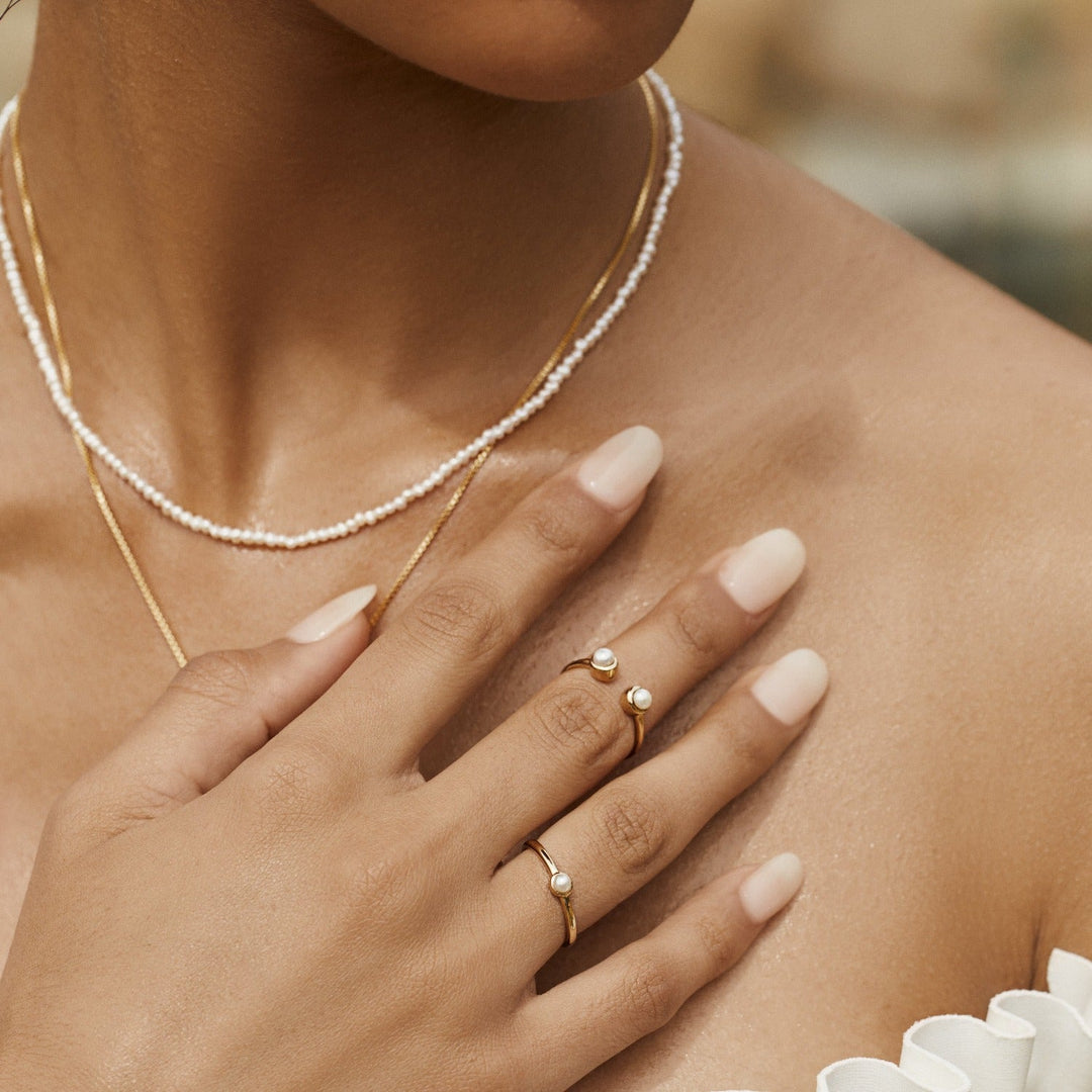 Double Moonstone Ring by Awe Inspired