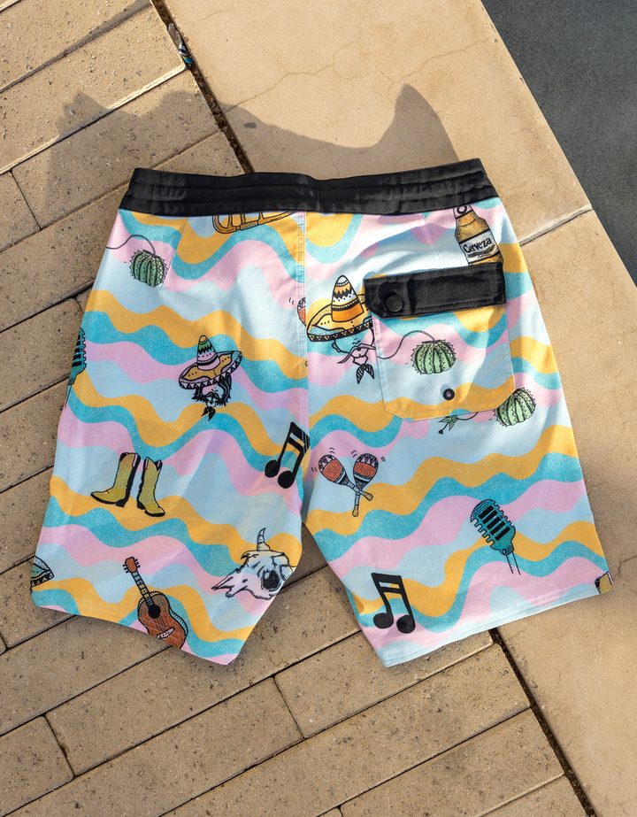 LOS THREE AMIGOS - SHIPWRECKS 18" BOARDSHORTS by Bajallama