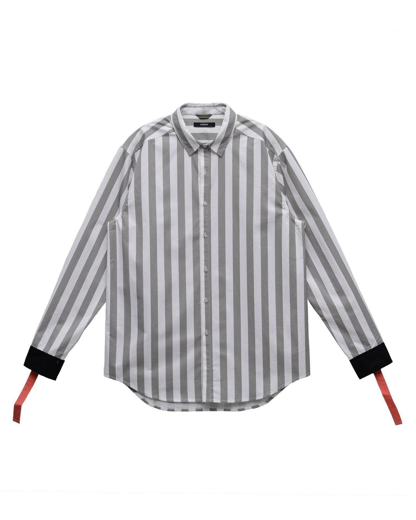 Konus Men's Striped Shirt w/ Pint Extended Placket by Shop at Konus