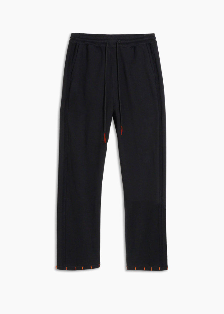 Konus Men's Wide Leg Sweatpants in Black by Shop at Konus