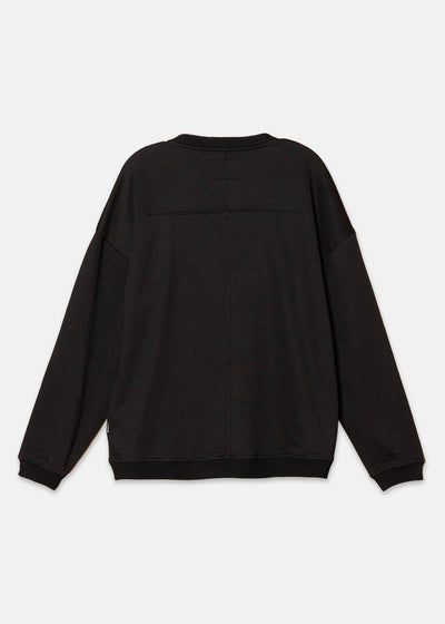 Konus Men's  Zipper Chest Pocket Sweatshirt in Black by Shop at Konus