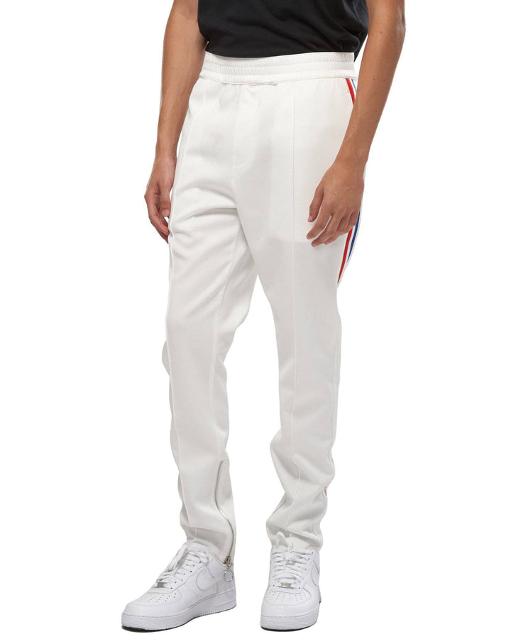 Konus Men's Track Pants With Knit Tape detail in White by Shop at Konus