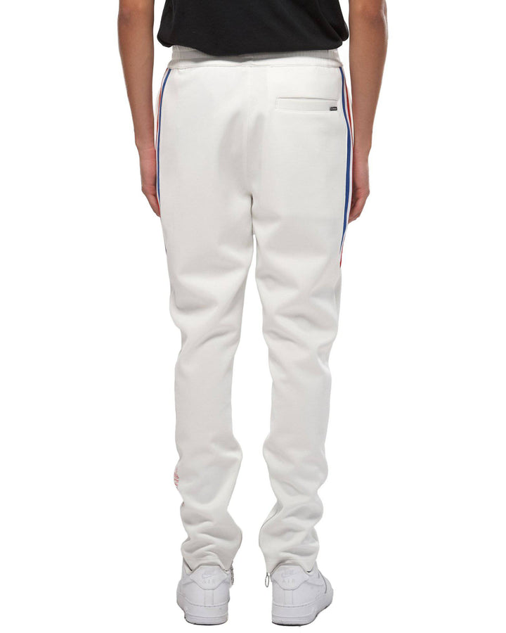 Konus Men's Track Pants With Knit Tape detail in White by Shop at Konus