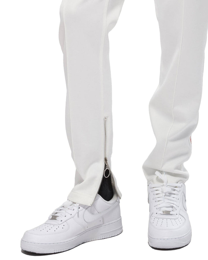 Konus Men's Track Pants With Knit Tape detail in White by Shop at Konus