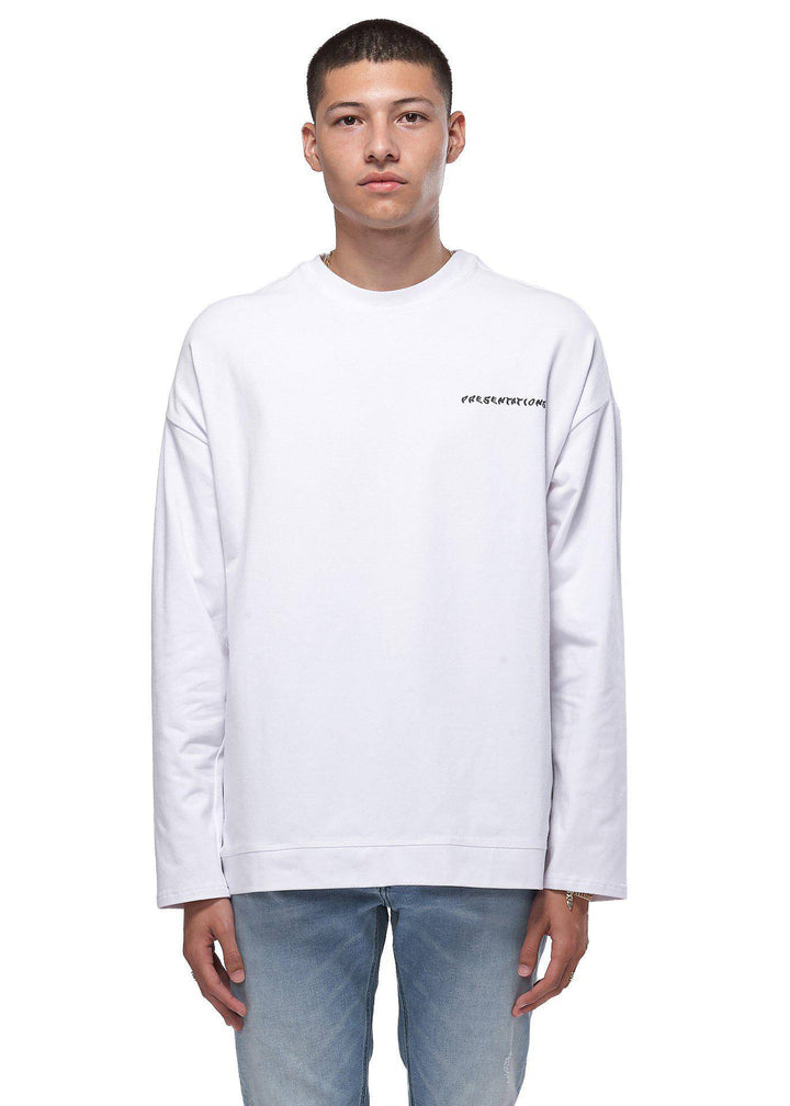 Konus Men's Long Sleeve Tee in White by Shop at Konus