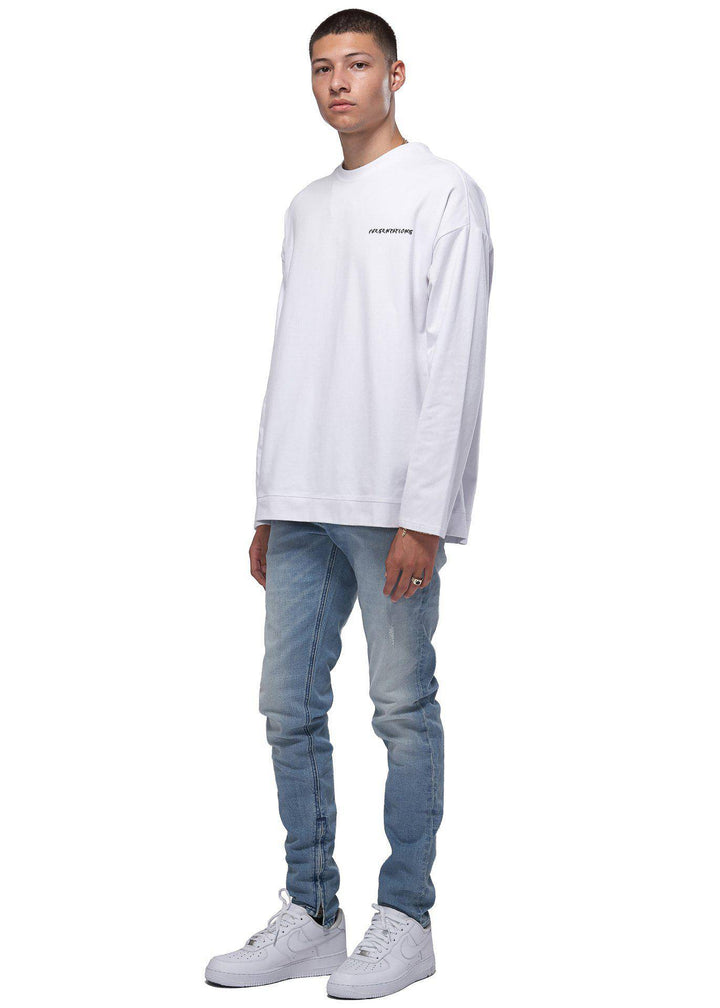 Konus Men's Long Sleeve Tee in White by Shop at Konus