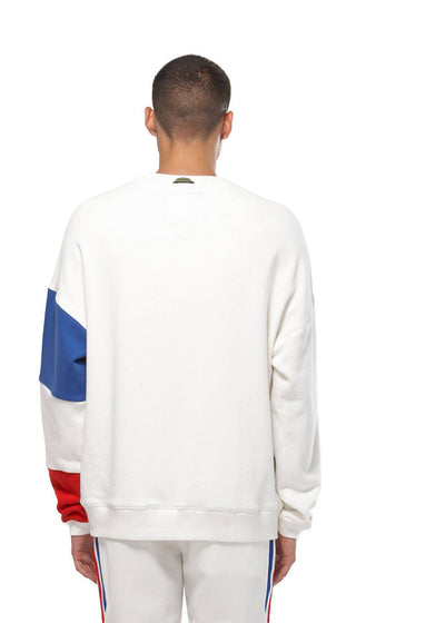 Konus Men's Color Blocked Sweatshirt in White by Shop at Konus