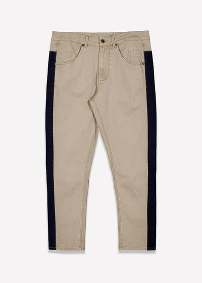 Konus Men's Cropped Chino Pants in Khaki by Shop at Konus