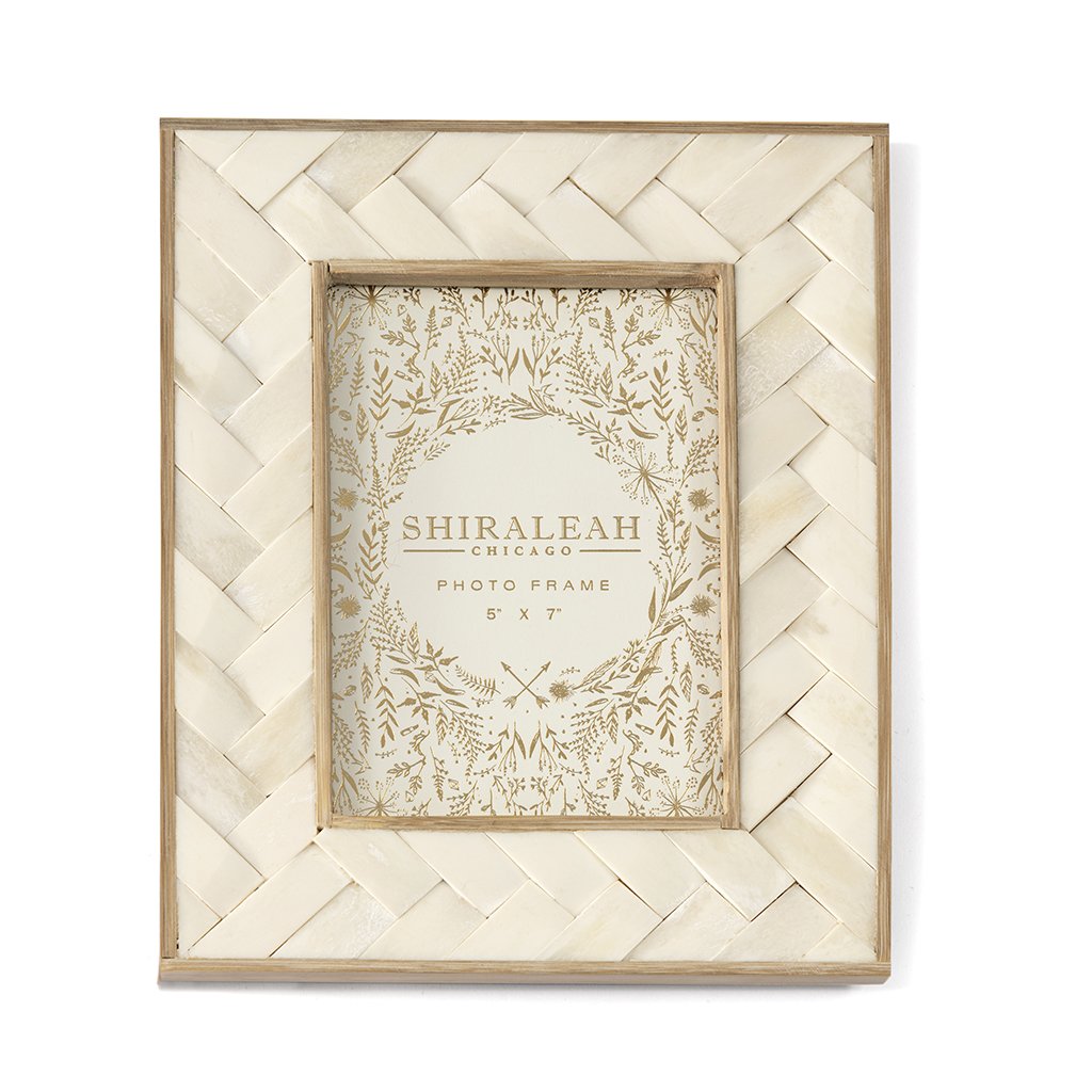 Shiraleah Ariston Braided 5" X 7" Picture Frame, Ivory by Shiraleah