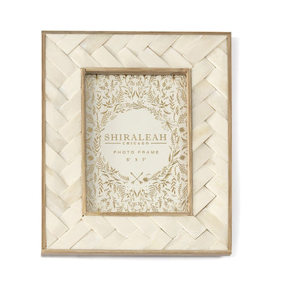 Shiraleah Ariston Braided 5" X 7" Picture Frame, Ivory by Shiraleah