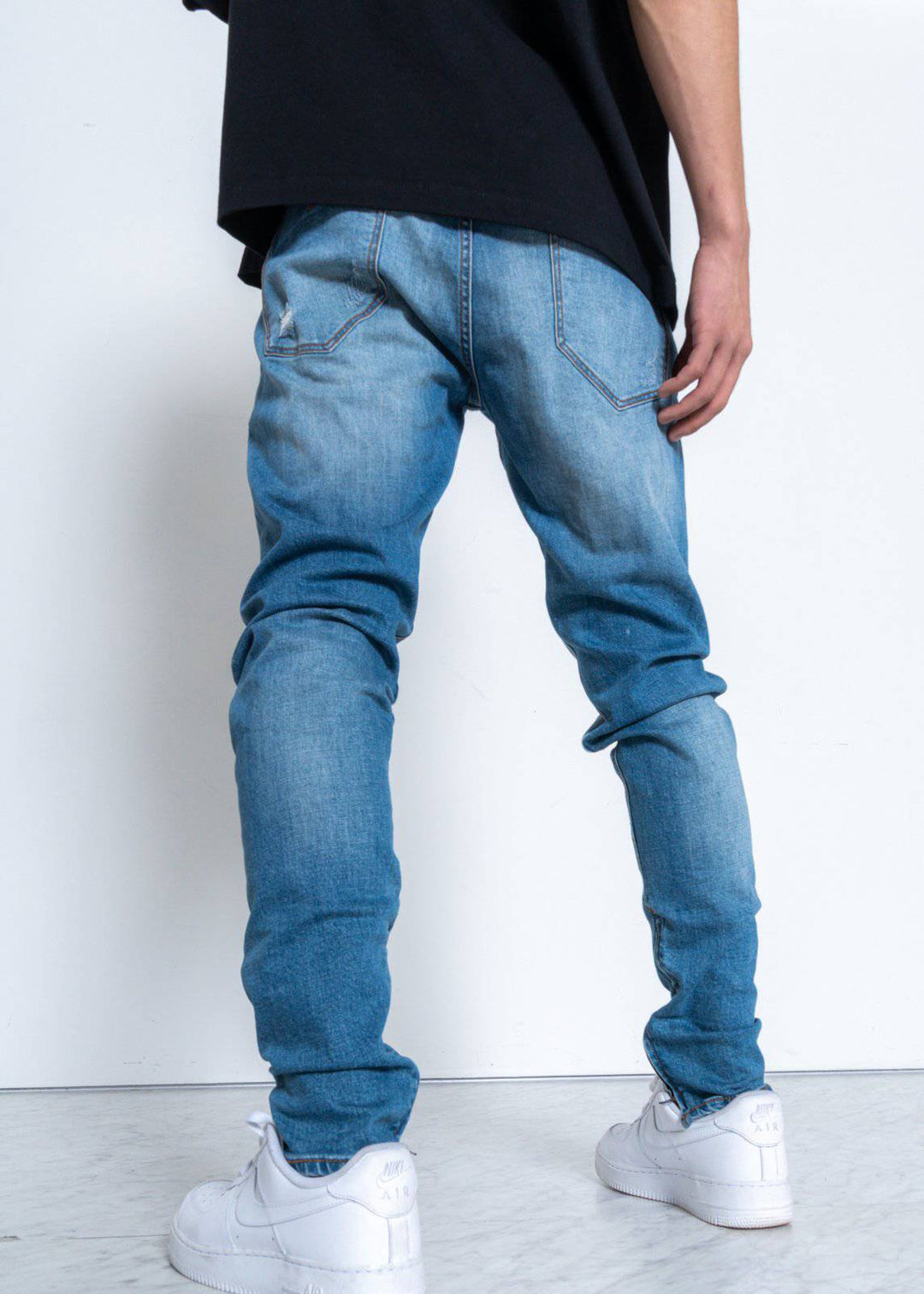 Konus Men's Rip and Repair Denim With Distress by Shop at Konus