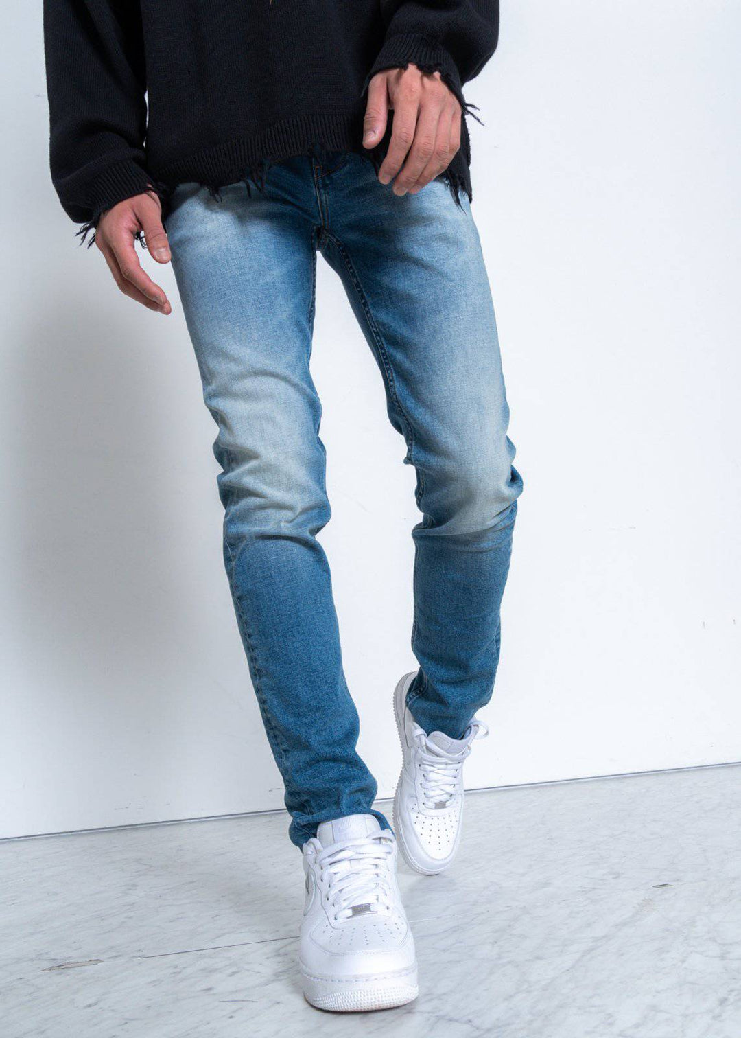 Konus Men's Slim Basic Blue Denim by Shop at Konus