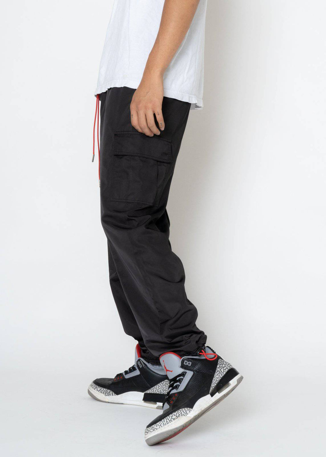 Blank State Men's 3 Stopper Swishy Cargo Pants in Black by Shop at Konus