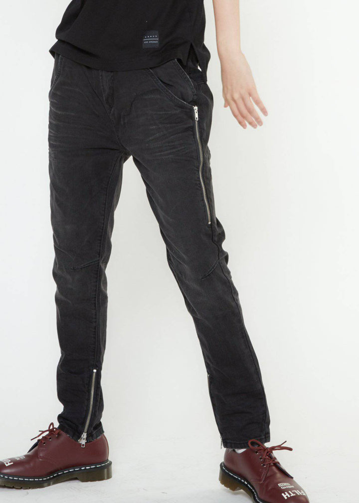 Konus Men's Double Entry Pocket Denim in Black by Shop at Konus