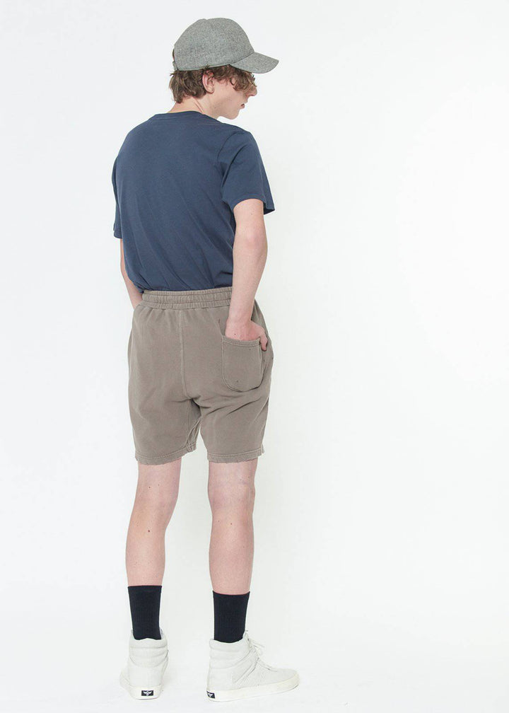 Konus Men's Garment Dyed French Terry Shorts in Mocha by Shop at Konus