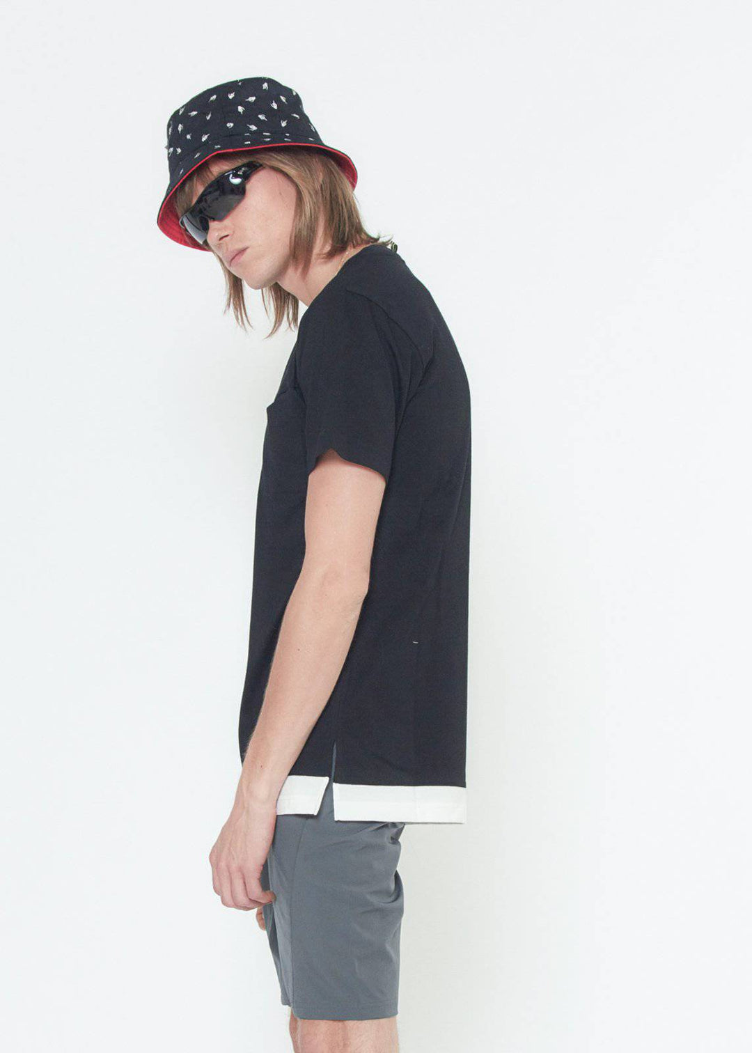 Konus Men's Graphic Tee w/ Layering in Black by Shop at Konus