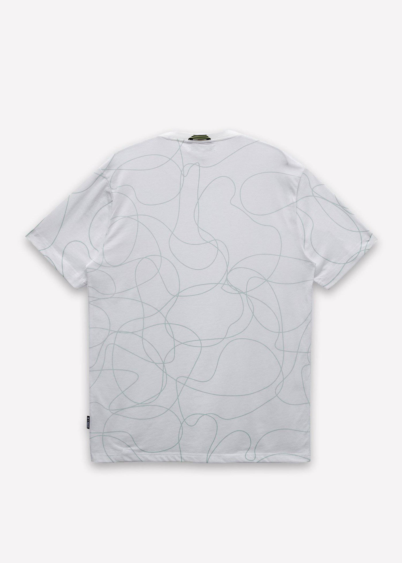 Konus Men's Linework Print T-shirt  in White by Shop at Konus