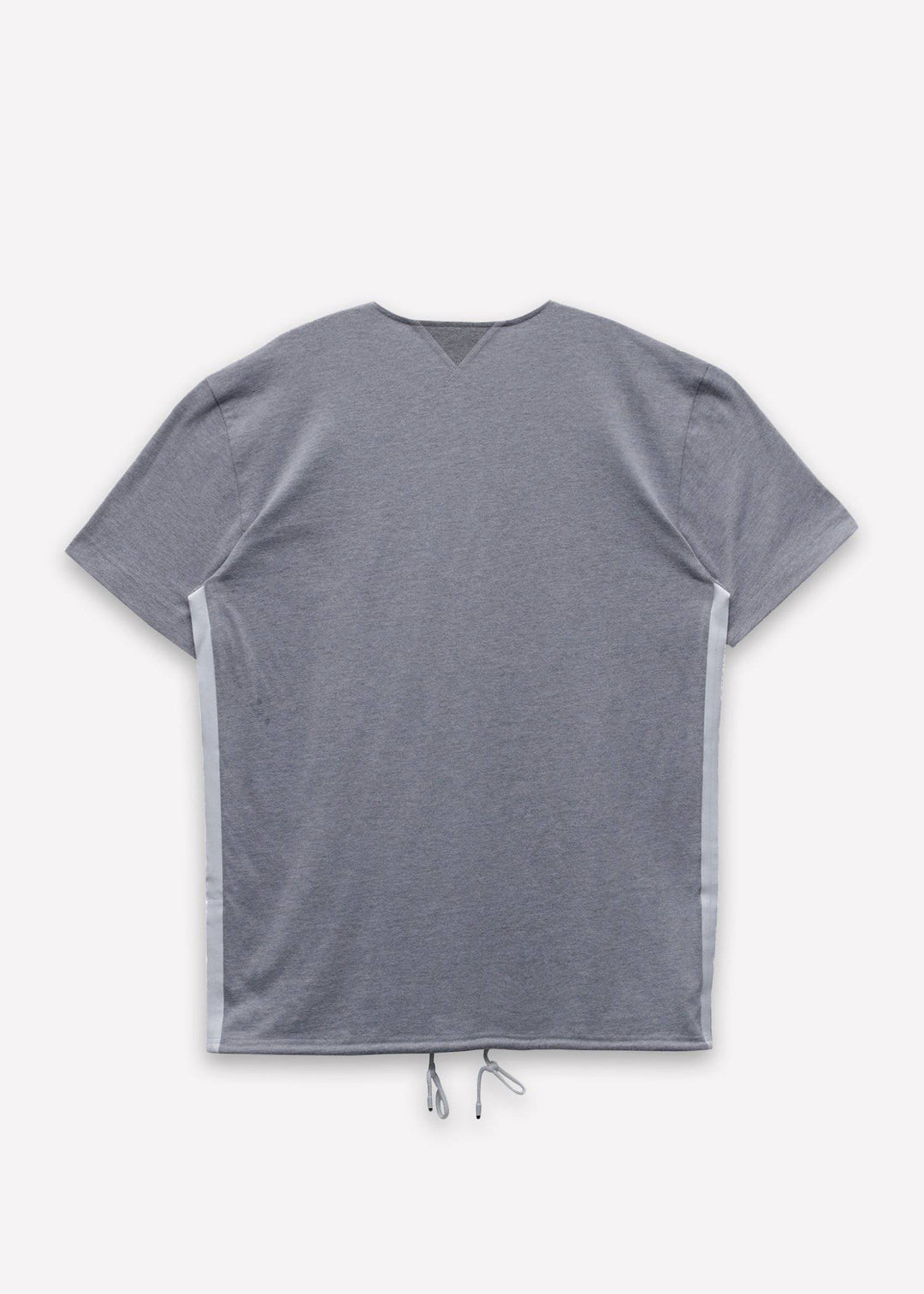 Konus Men's Short Sleeve Tee w/ Tape on Side Seam in Heather Grey by Shop at Konus