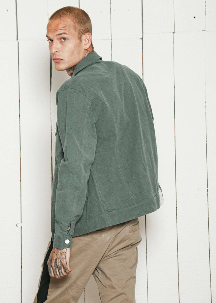 Konus Men's Trucker Jacket in Green by Shop at Konus