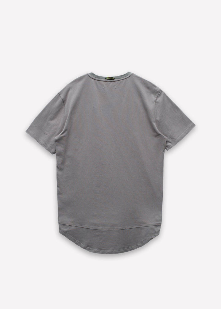 Men's T-Shirt with Curved hem In Taupe by Shop at Konus