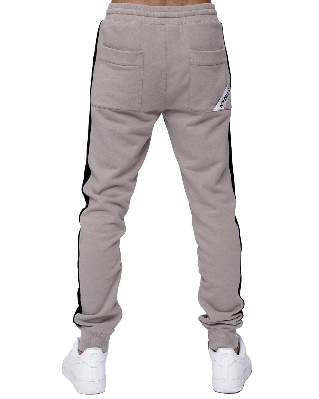 Konus Men's Side Strip French Terry Joggers in Grey by Shop at Konus